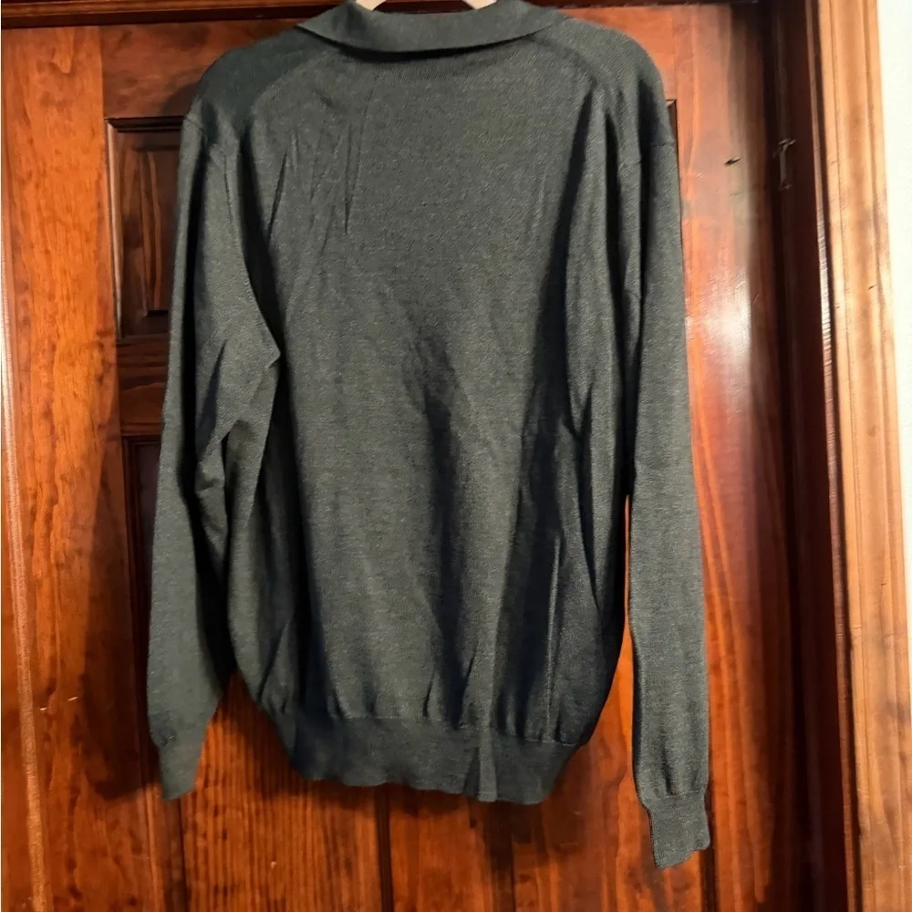 Nordstrom V-Neck Dark Grey Wool Sweater